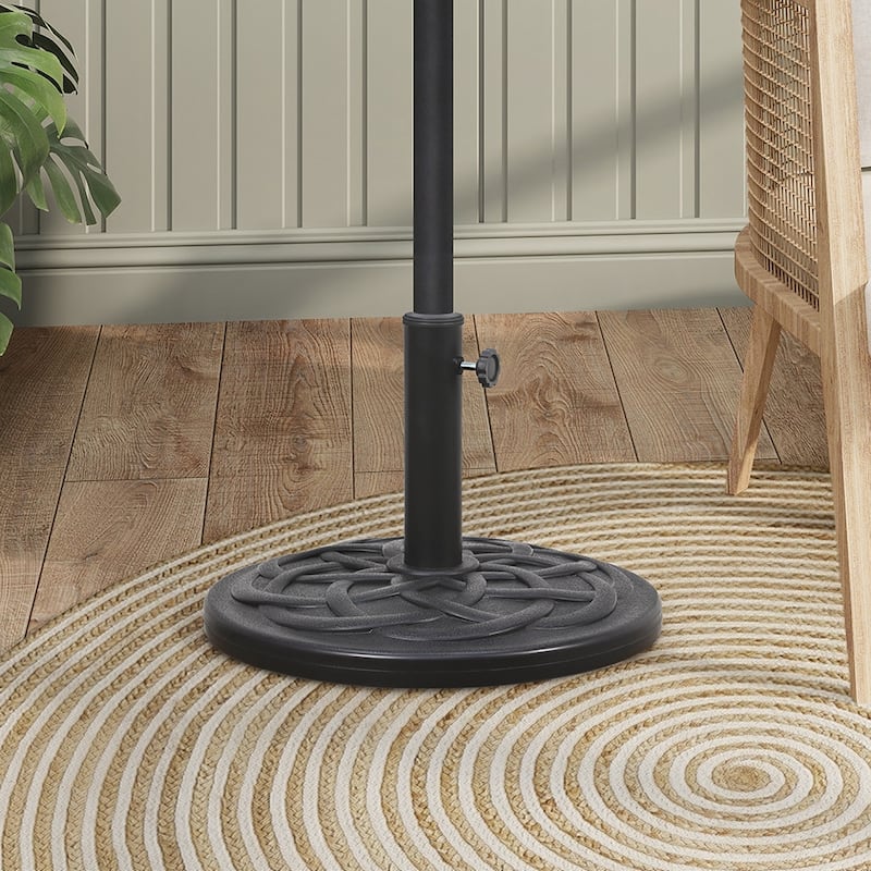 Maypex 26.5 lbs. Heavy-Duty Patio Umbrella Base in Black
