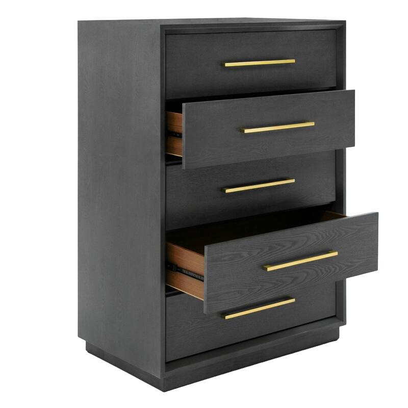 Modrest Manhattan Contemporary Grey and Gold Chest