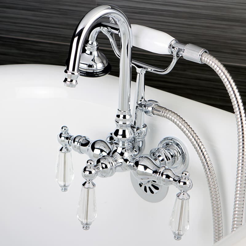 Kingston Brass Wilshire Wall Mounted Tub Filler Trim with Lever