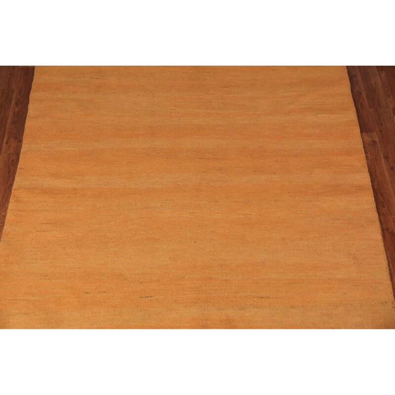 Gabbeh Modern Oriental Rug Handmade Stripe Tribal Wool Carpet - 4'10" x 5'10"