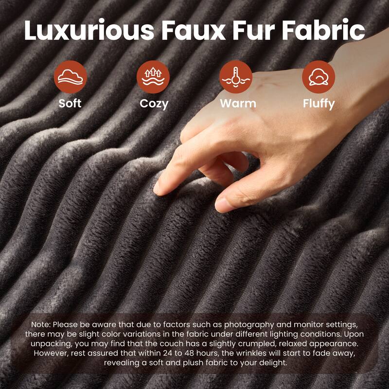 VIOS No-Assembly Plush Fabric Sofa Set​