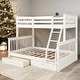 preview thumbnail 28 of 48, Kids and Baby Twin Over Full Wooden Bunk Bed with Drawers,Ladder