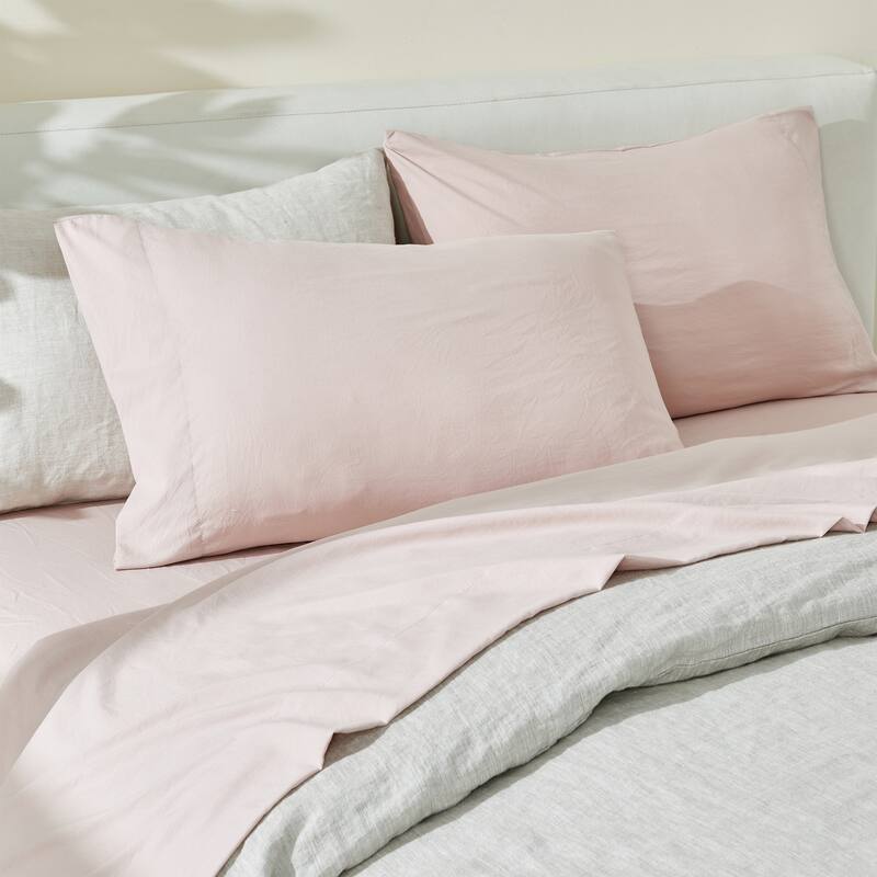 Patina Vie Maison Pre-Washed Microfiber Ultra-Soft Solid Bed Sheet Set