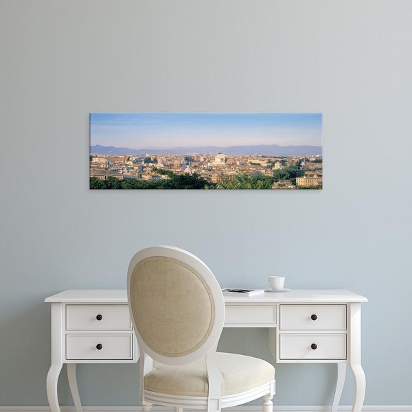 Easy Art Prints Panoramic Images's 'High angle view of a city, Rome, Italy' Premium Canvas Art