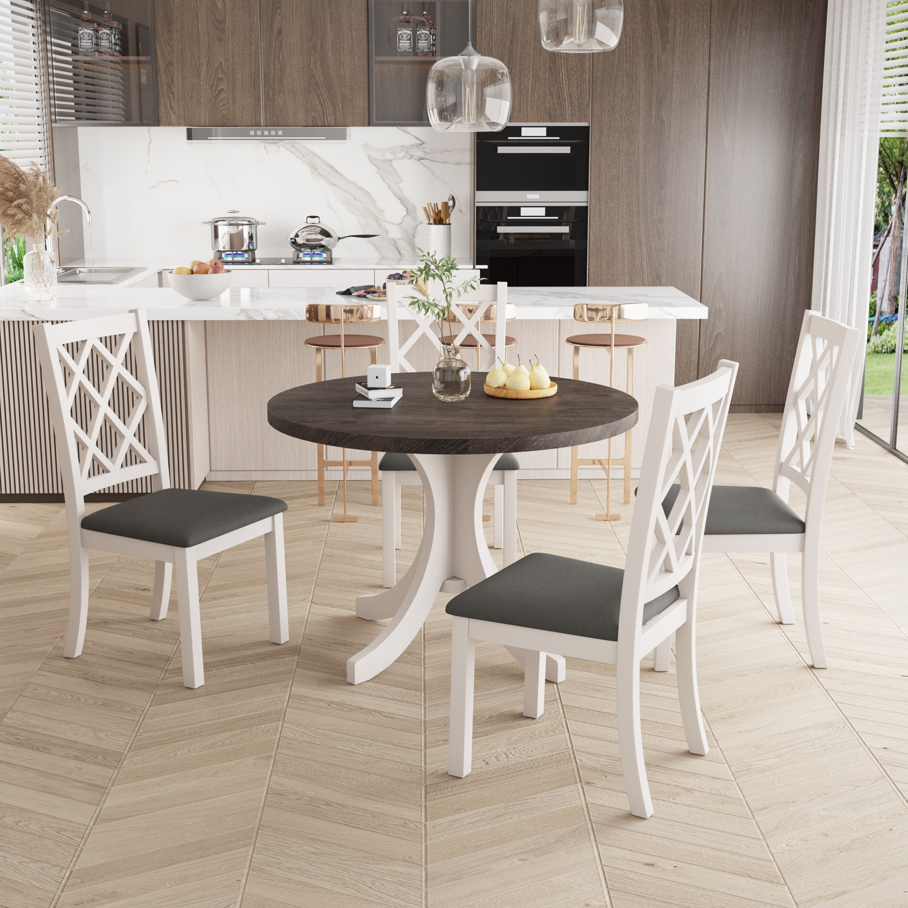 Small oak kitchen table and chairs outlet
