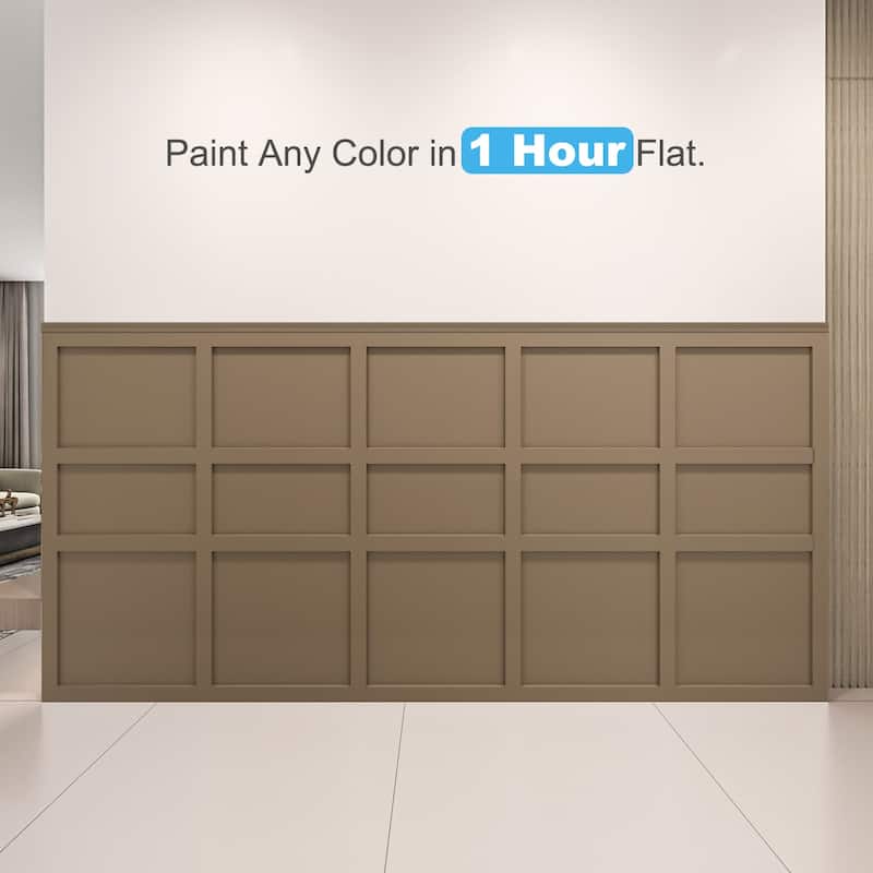 Art3d Pre-Cut Easy DIY PS Wainscoting Kit Board and Batten Kit, 12 or 25 panels