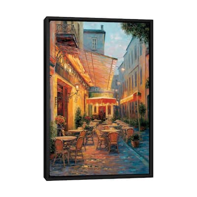 iCanvas "Cafe Van Gogh 2008, Arles France" by Haixia Liu Framed Canvas Print