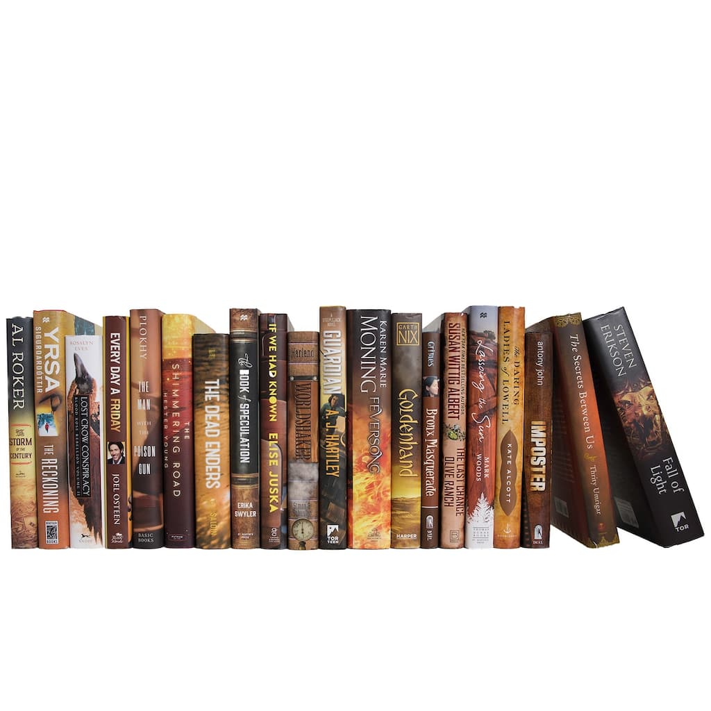 Books Yellow Decorative Accessories: Autumn Dust Jackets Color By The Foot