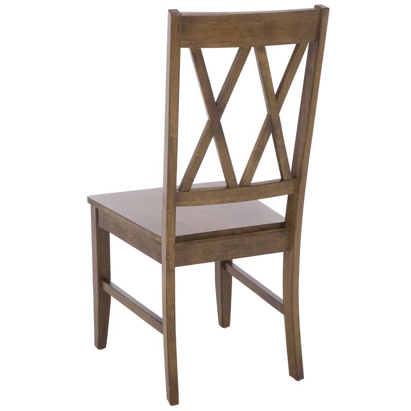 SAFAVIEH HOME Yana Double X-Back Side Chair - 18"W x 22"D x 39"H