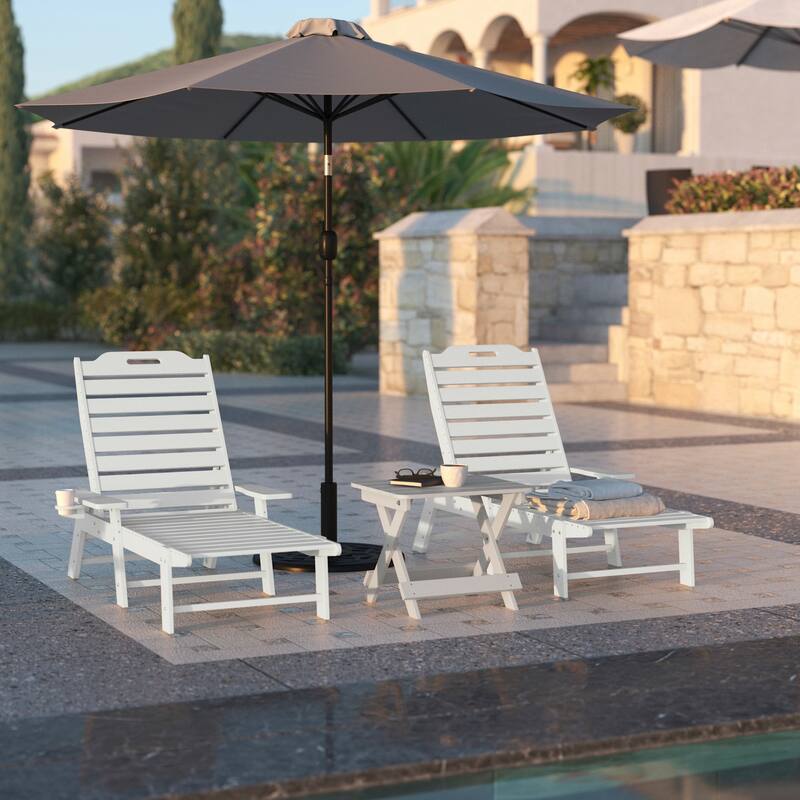 Flash Furniture FFOF50898 Jean 35" Wide Polyethylene Chaise Chair