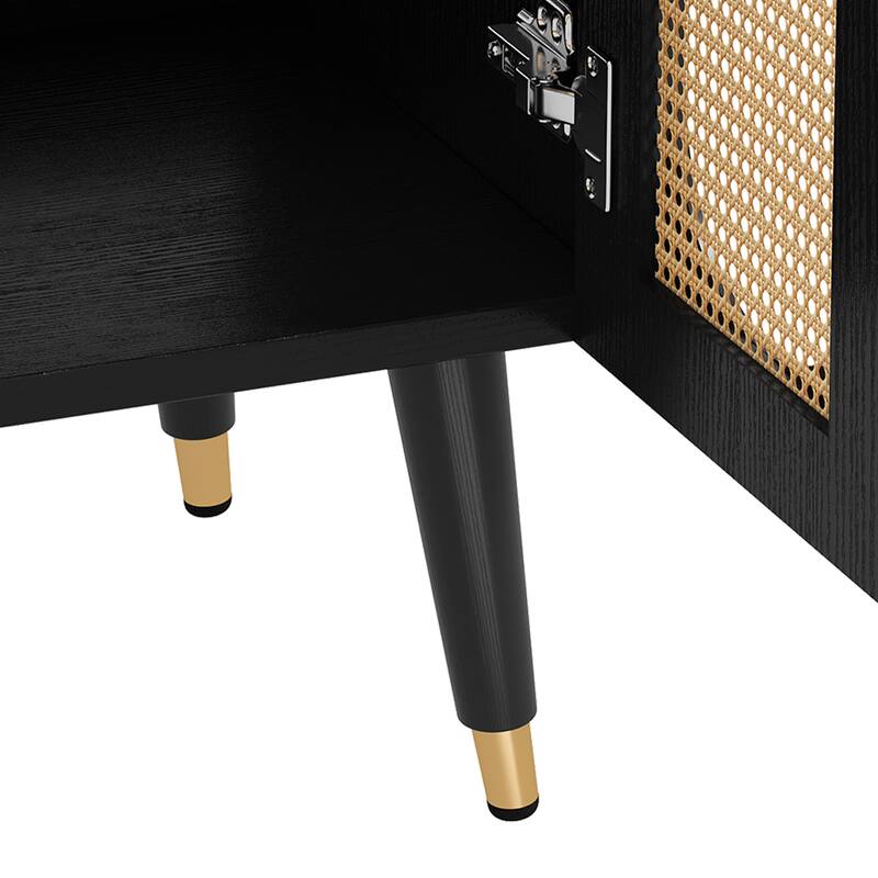 24" Rattan Boho Bathroom Vanity with Sink