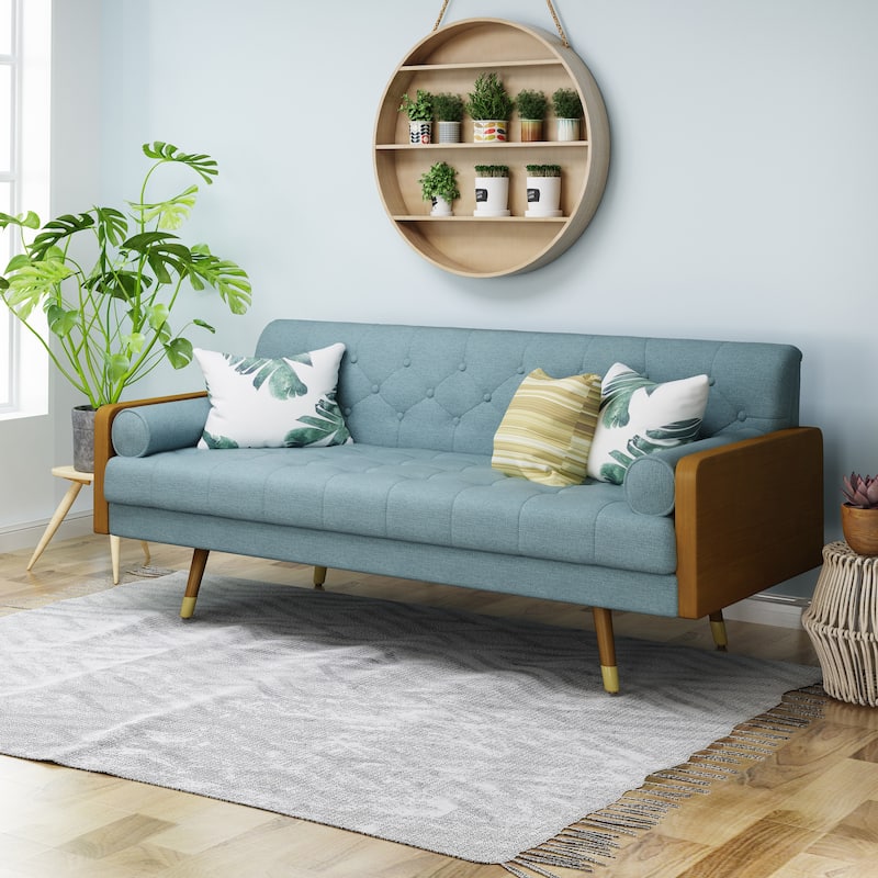 Jalon Tufted Fabric Sofa by Christopher Knight Home