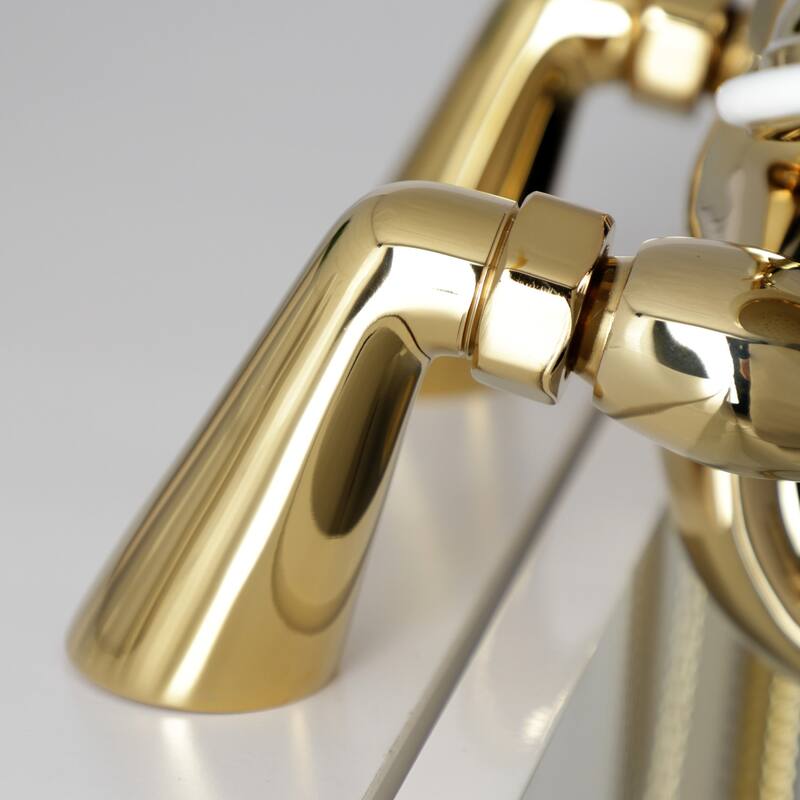 Kingston Brass Deck Mount Clawfoot Tub Faucet with Hand Shower