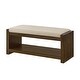 preview thumbnail 22 of 23, 40"Accent Bench with Lower Shelf Shoe Rack, Padded Seating Bench, Modern Compact Bed End Bench with Storage, Removable Cushion