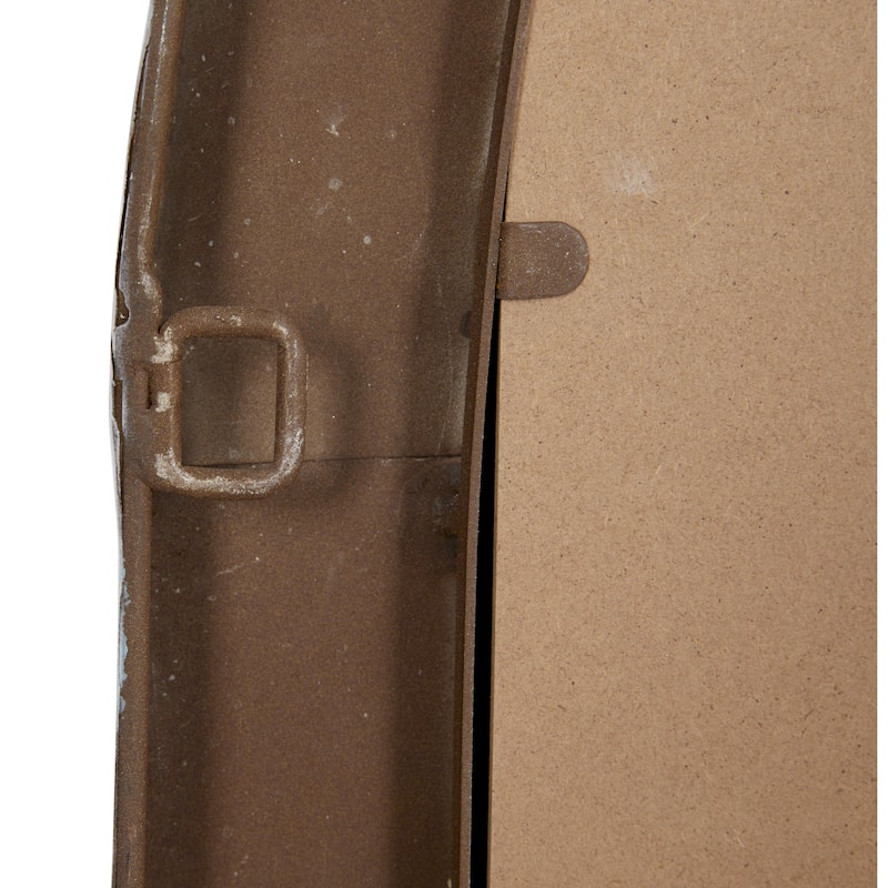 Metal Window Pane Inspired Wall Mirror with Arched Top - White - Roche River Decor