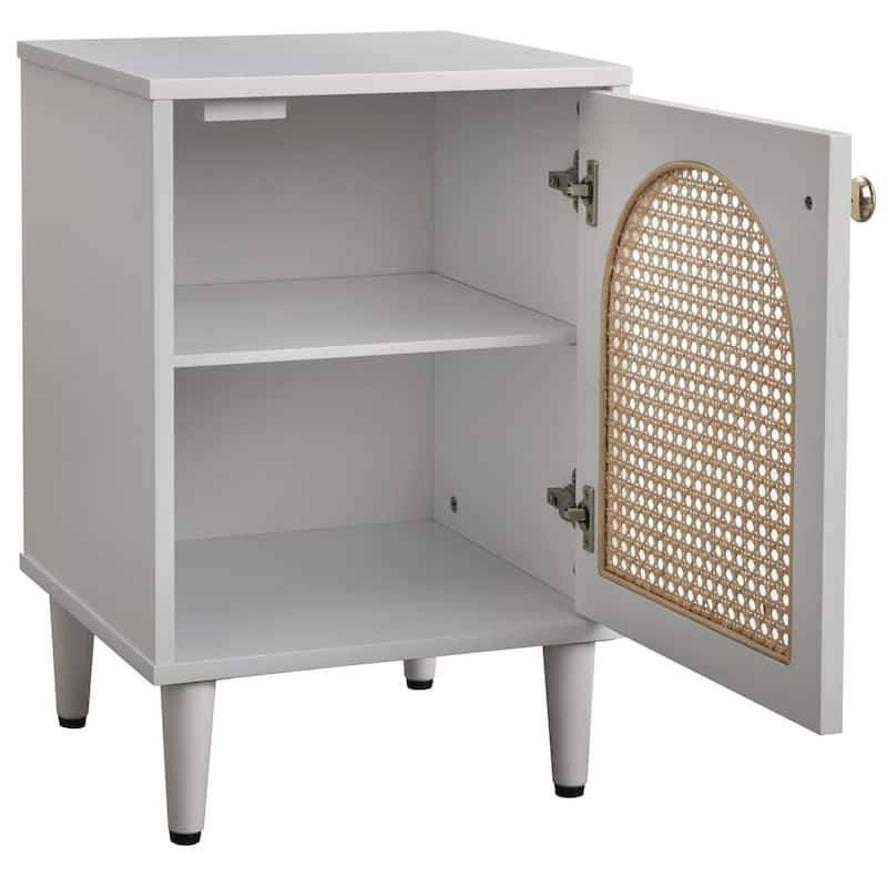 Lifestorey Taylor Nightstand with Natural Cane