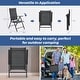 preview thumbnail 41 of 92, Versatile Outdoor Dining Sets w Swivel/Folding Chairs & Steel Slat Table and HDPE Dining Table Set for Gardens, Patios