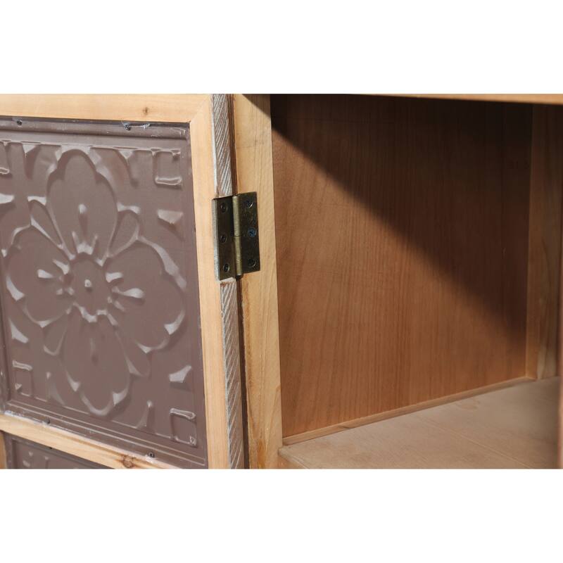 Charming Natural Wood Cabinet with Multiple Compartments