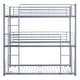 preview thumbnail 5 of 7, Gray Industrial Charm Full Metal Triple Bed with Built-in Ladder