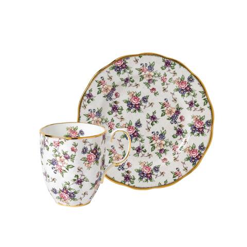 Royal Albert 100 Years 1940 2-Piece Set (Mug & Plate 8") English Chintz