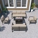 preview thumbnail 6 of 144, Aluminum Patio Outdoor Sectional Sofa Set with Fire Pit, Swivel Rocking Chairs and Ottomans