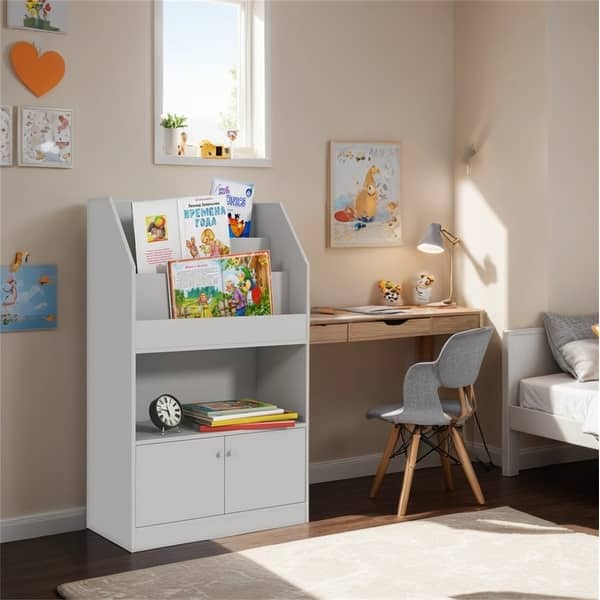 slide 2 of 12, Toy Storage Cabinet,Kids Bookcase Children's Bookshelf for Kids Room