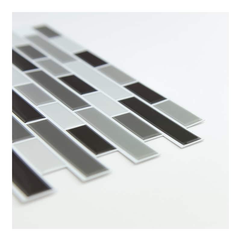 Smoked Glass Peel & Stick Backsplash Tiles