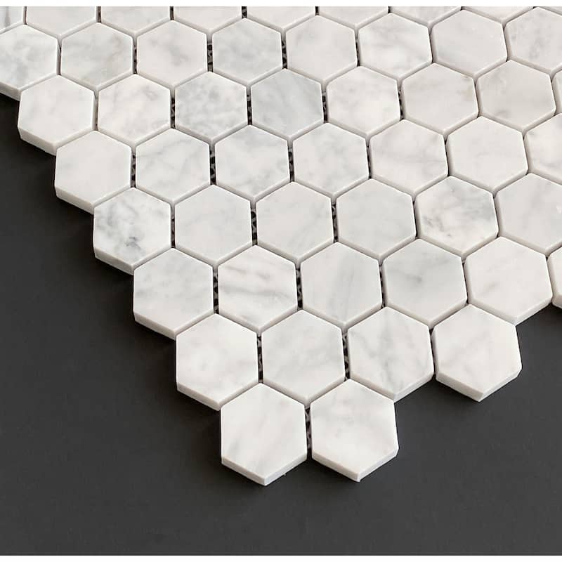 1 1/4 Hexagon Marble Mosaic Tiles