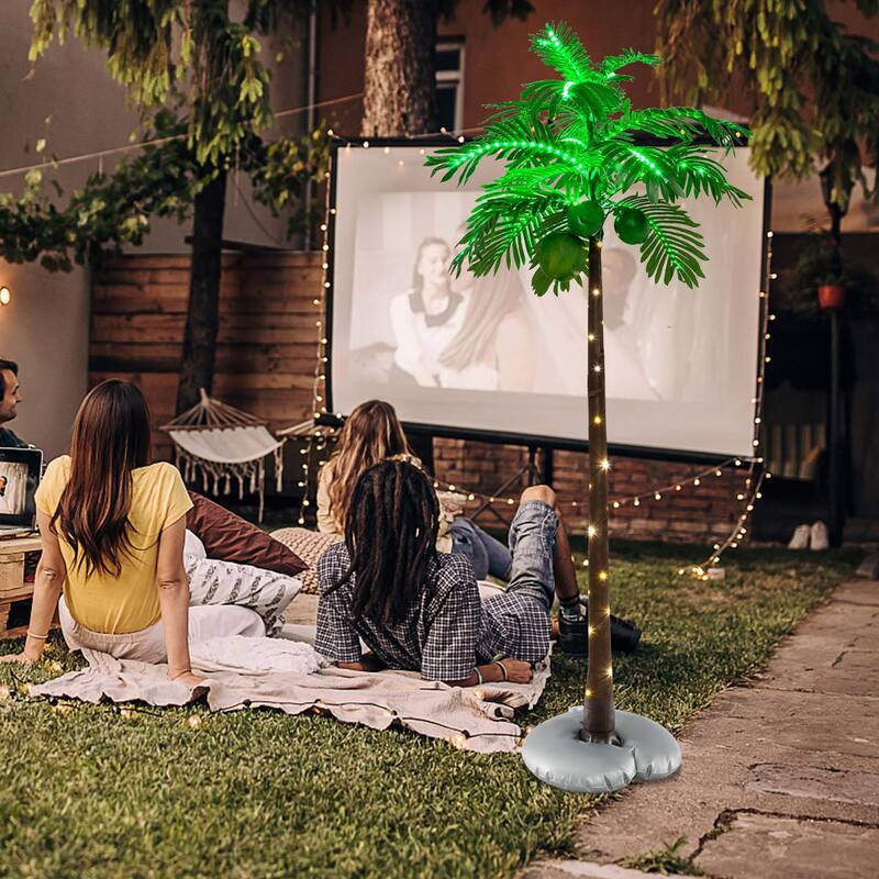 Costway 6 FT LED Lighted Artificial Palm Tree Hawaiian Style Tropical - See Details