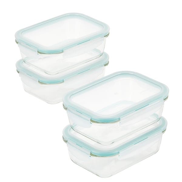 Glasslock Mini 5 & 7 Oz Tempered Glass Food Storage Container Set