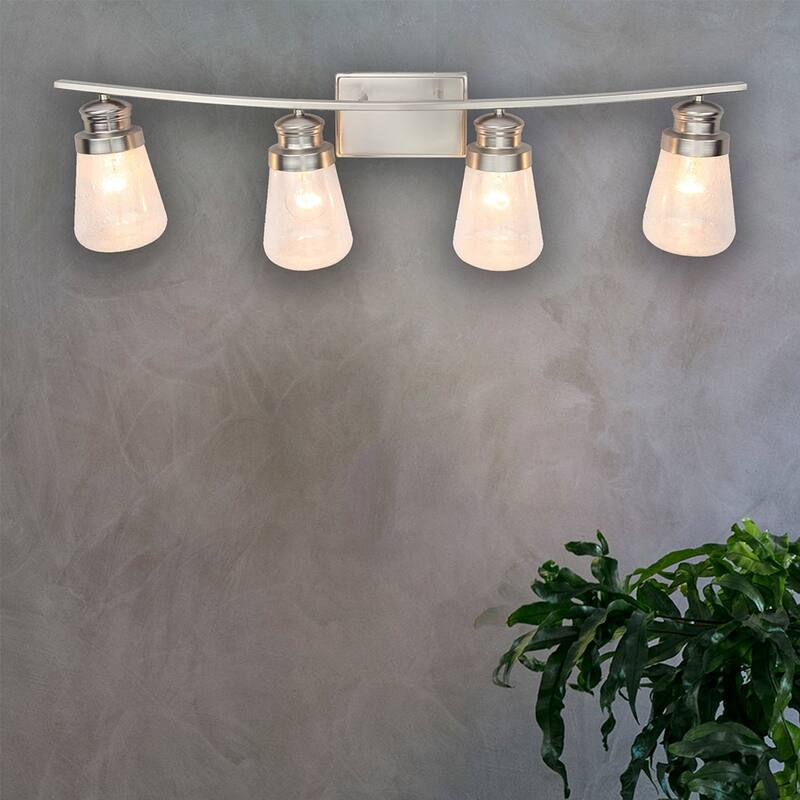 4 Light Vanity lighting in Brushed Nickel Finish