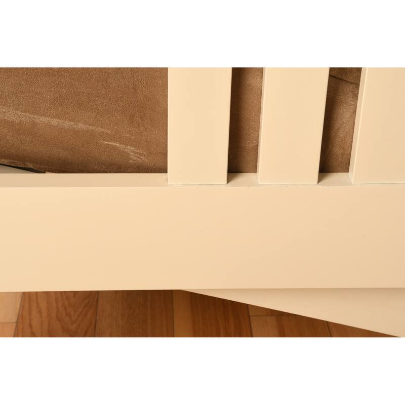 Somette Beli Mont Antique White Full-size Storage Futon Set with Mattress