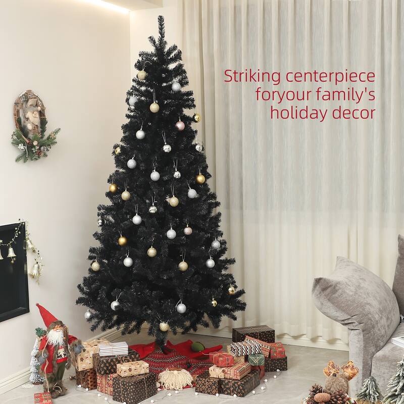 7.5FT/9FT Artificial Christmas Tree with Sturdy Base and Easy Assembly