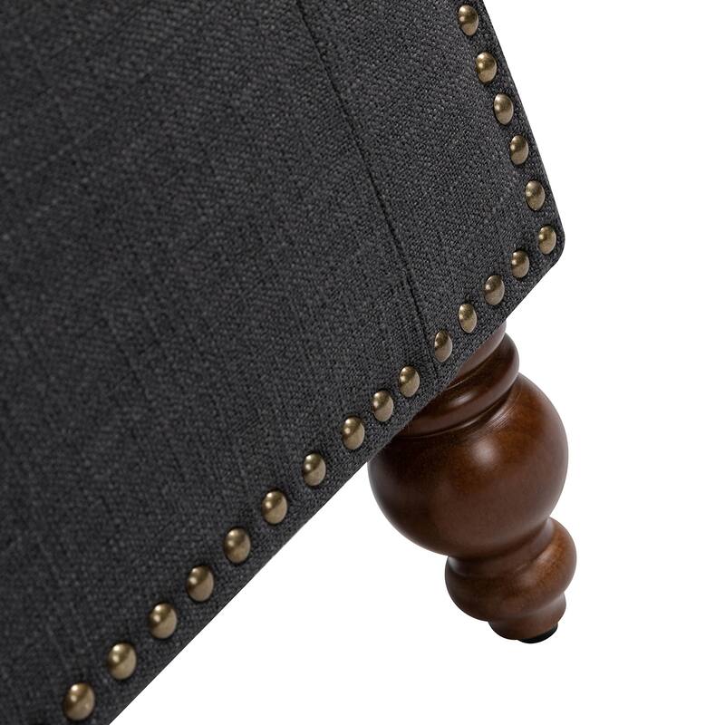 Felix Classic Button-Tufted Storage Bench With Nailhead Trims By HULALA HOME
