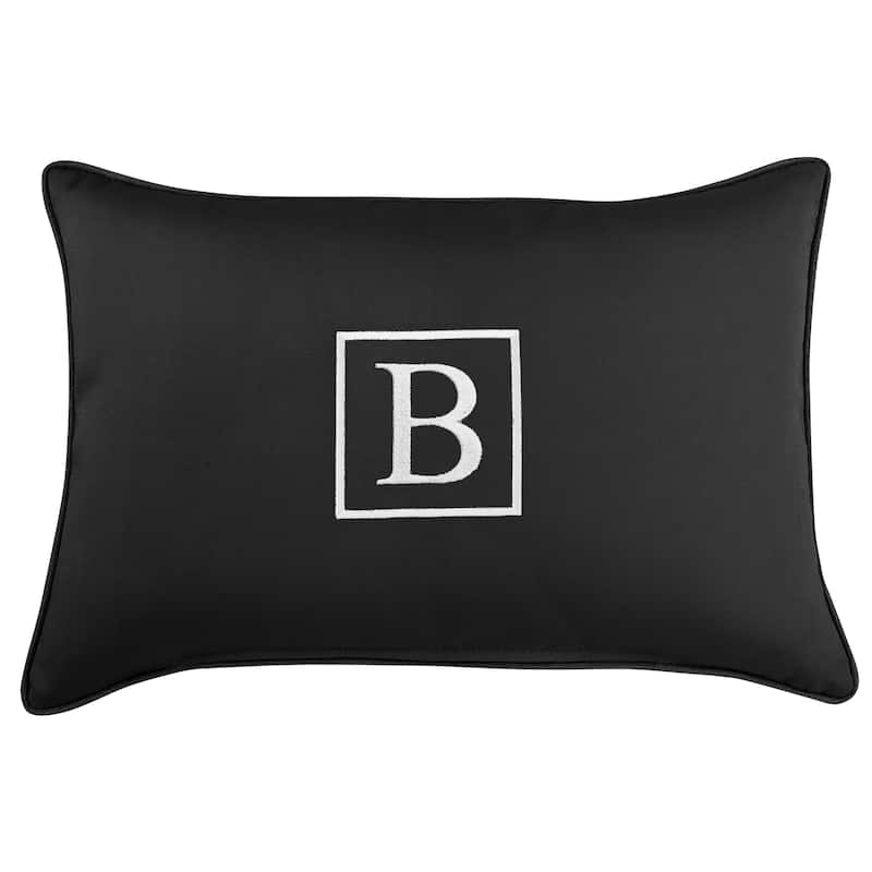 Sunbrella Canvas Monogram Indoor/Outdoor 13x20 Corded Pillow (Single)