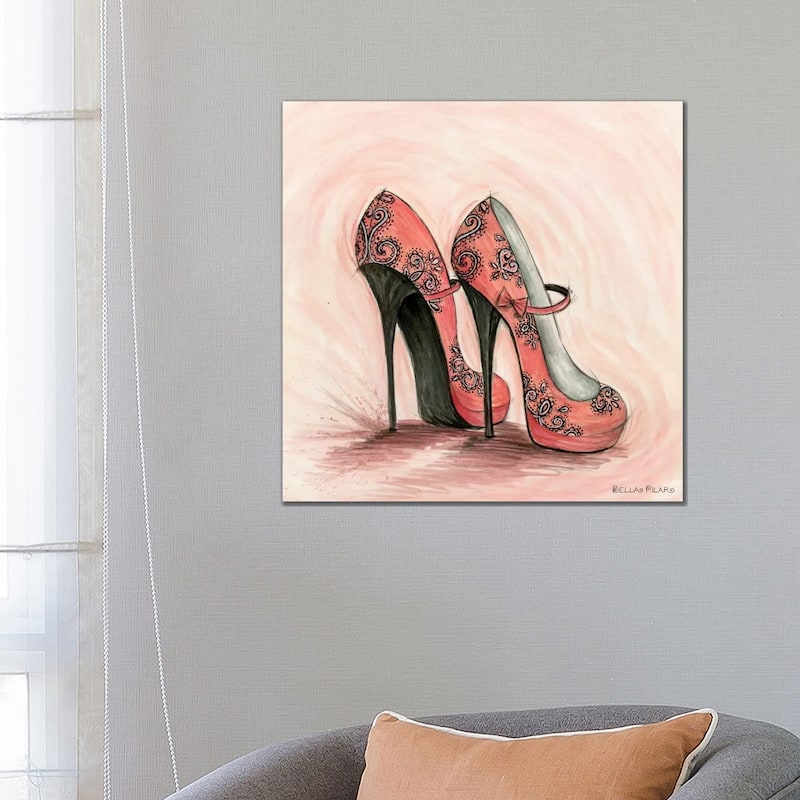 iCanvas "Carlita in Coral Shoes" by Bella Pilar Canvas Print - 26x26x1.5