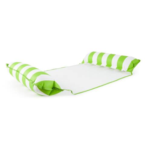 Aqua Leisure Monterey Water Inflatable 4-in-1 Pool Hammock Lounger, Green - 0.99