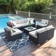 preview thumbnail 14 of 15, Outdoor Rattan Wicker 8-piece Patio Furniture Sectional Sofa Set - 8-Pieces Sets