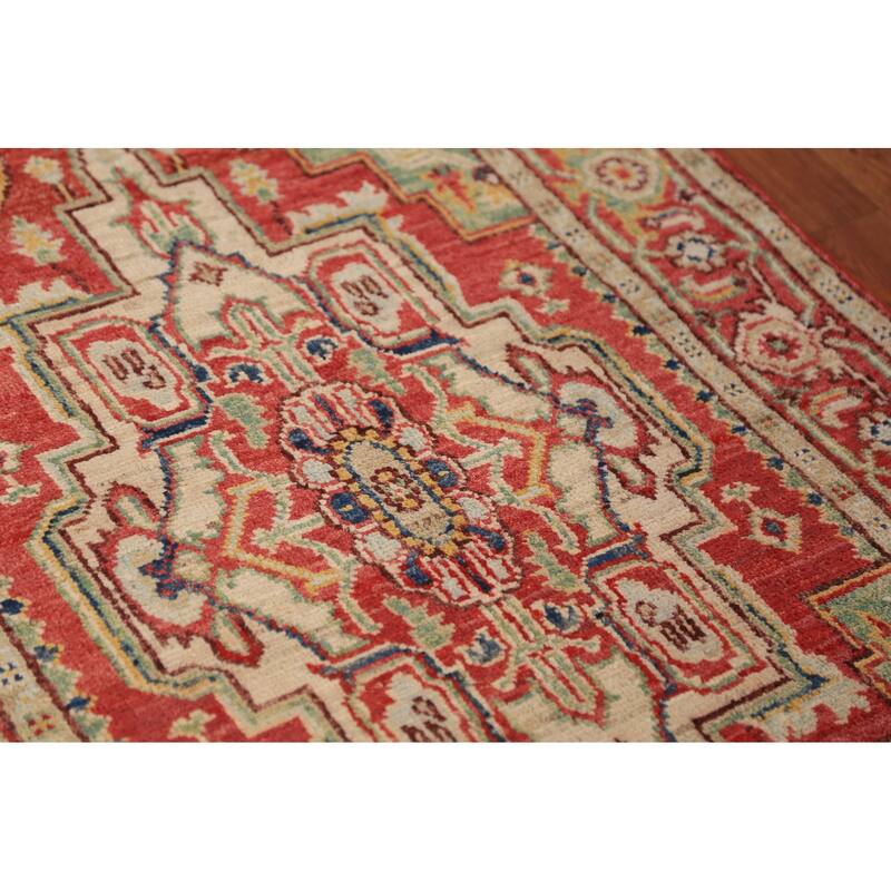Heriz Serapi Vegetable Dye Rug Handmade Foyer Wool Carpet - 2'11"x 5'0"