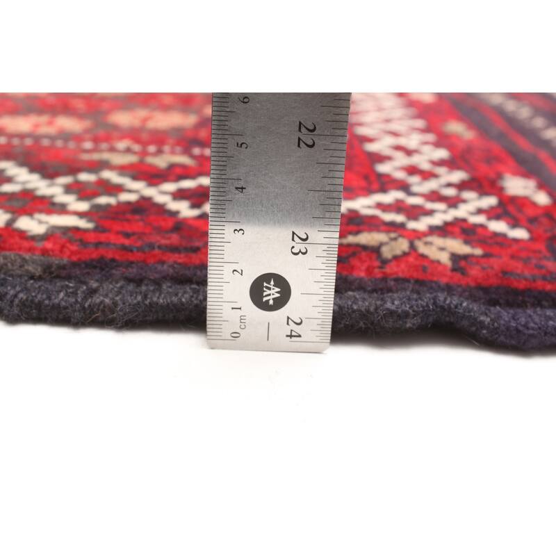 ECARPETGALLERY Hand-knotted Teimani Red Wool Rug - 2'11 x 4'10