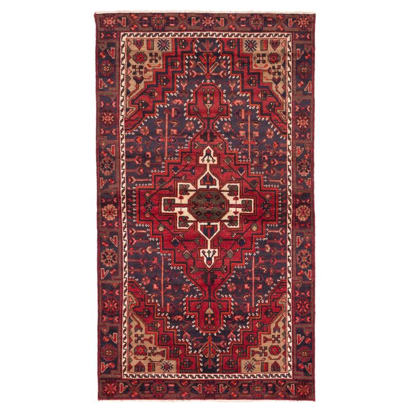 ECARPETGALLERY Hand-knotted Anadol Red Wool Rug - 4'3 x 7'7