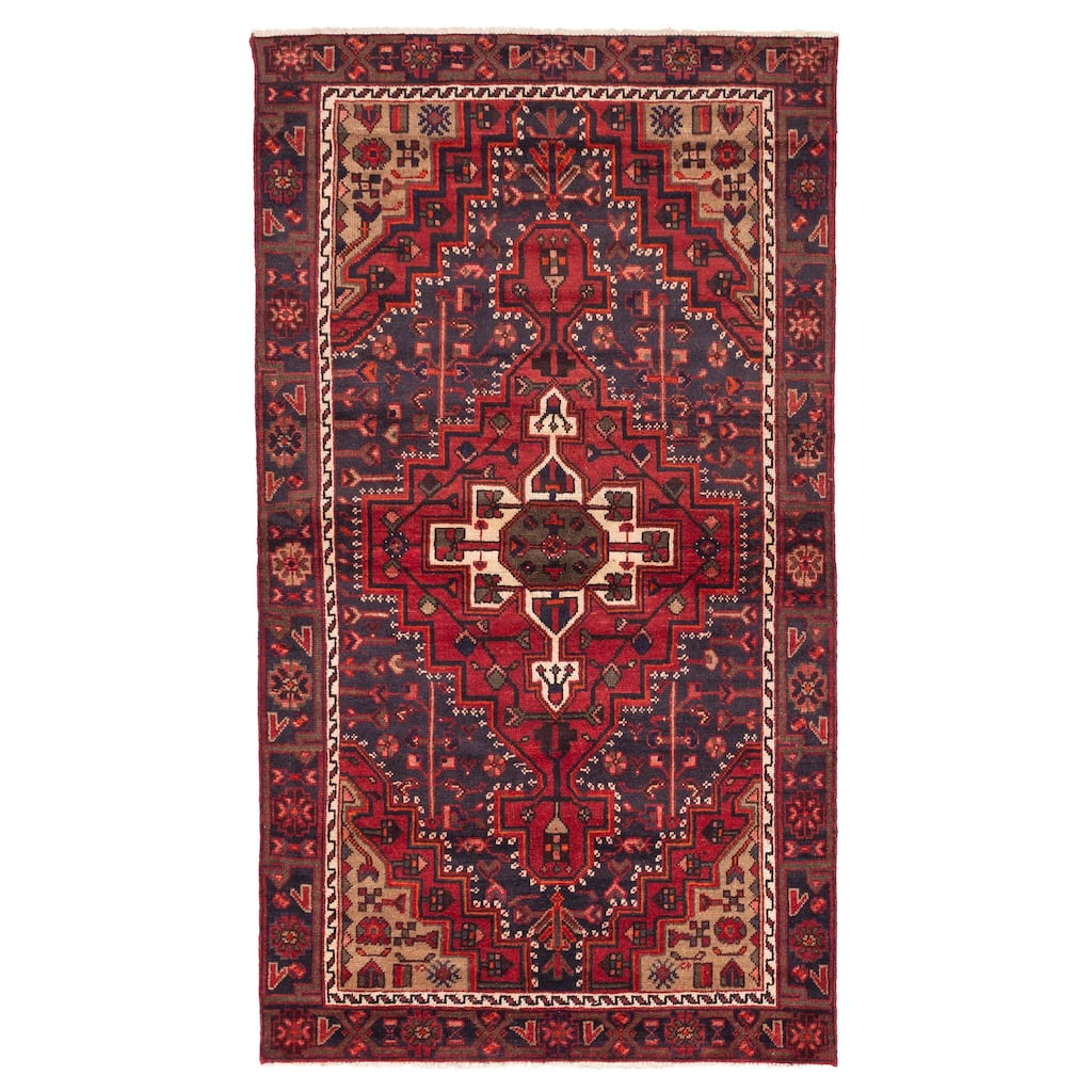 ECARPETGALLERY Hand-knotted Anadol Red Wool Rug - 4'3 x 7'7