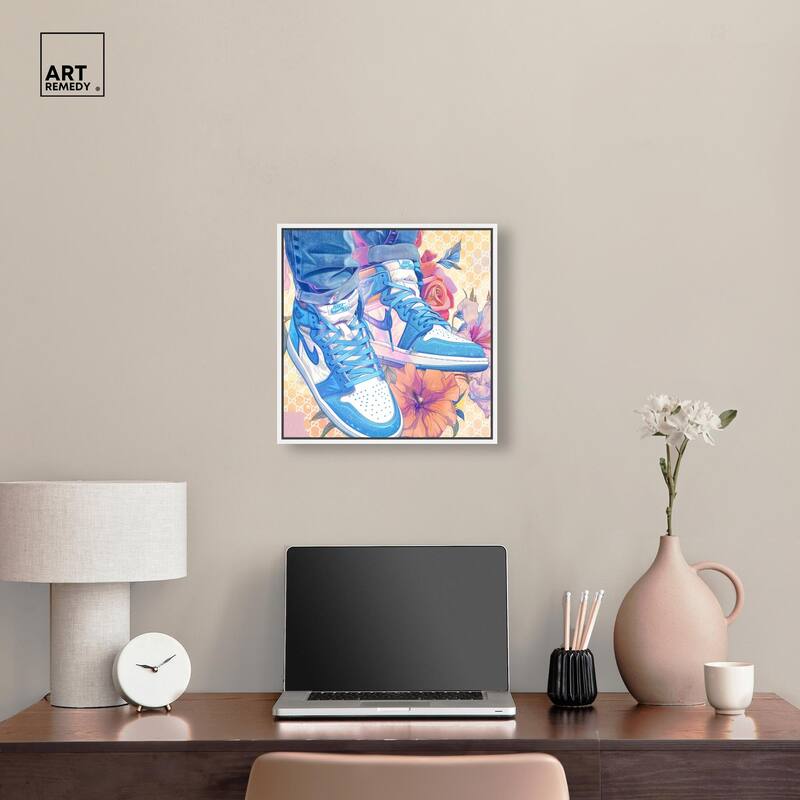 Sneakers in Bloom Canvas by Art Remedy