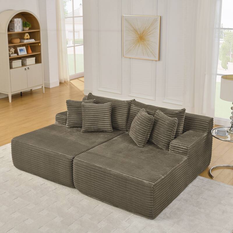 Two-seater Lazy Sofa Lounge Chair,Compressed Sofa No Assembly Required