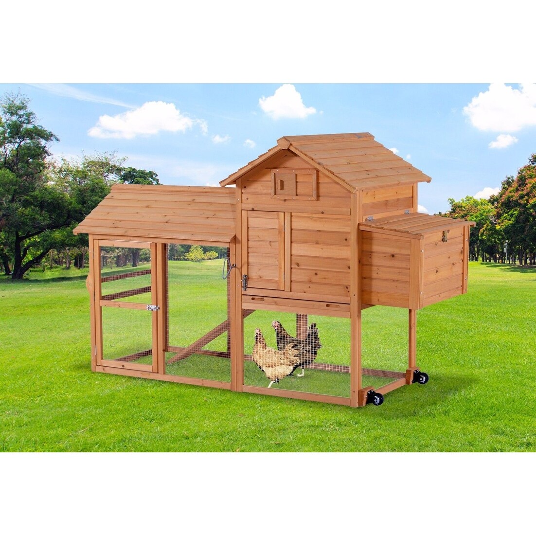 Shop Lovupet 83 Chicken Coop Rabbit Hen House Pet Cage Backyard