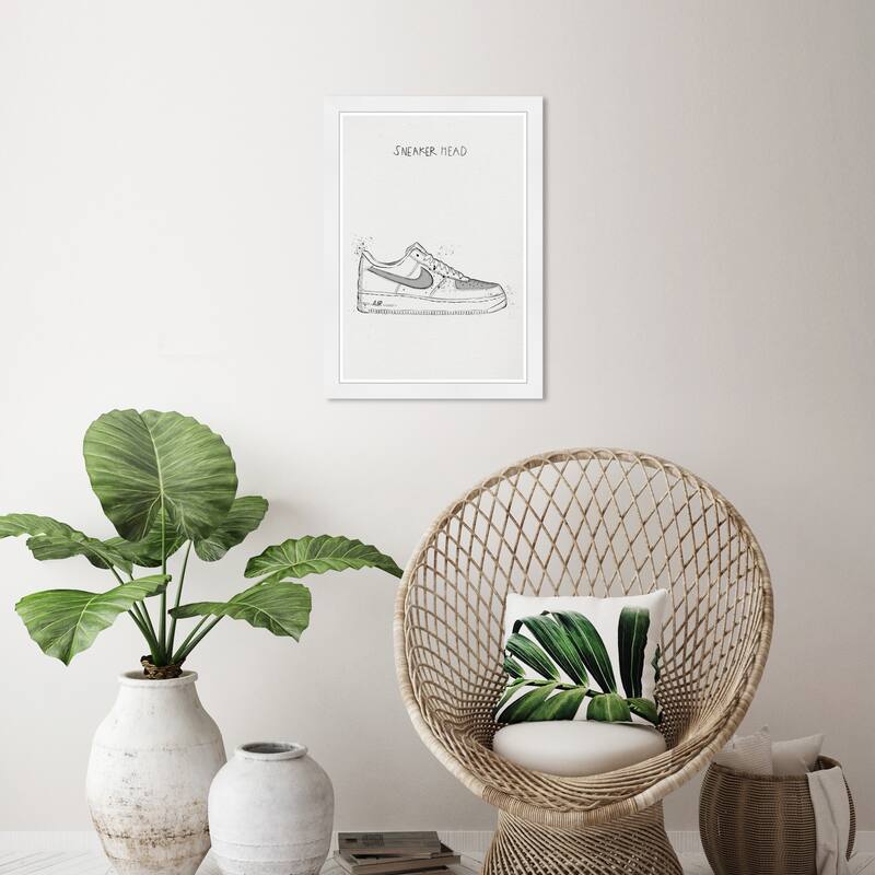 Wynwood Studio Prints Fashion and Glam Sneakerhead Neutral White and Modern & Contemporary Wall Art Canvas Print - White