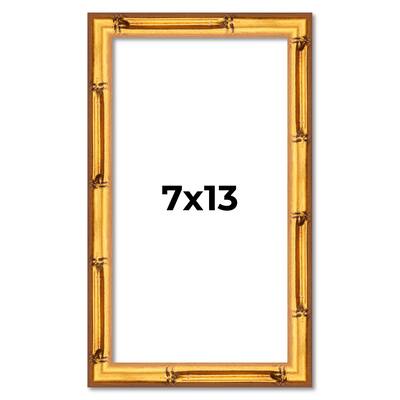 7x13 Frame Gold Bamboo Picture Frame Modern Photo Frame Includes UV Acrylic Shatter Guard Front Acid Free Foam Backing Board