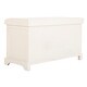 safavieh freddy distressed white wicker storage bench