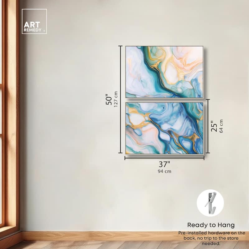 Visions Pastel I Canvas Set of 2 by Art Remedy