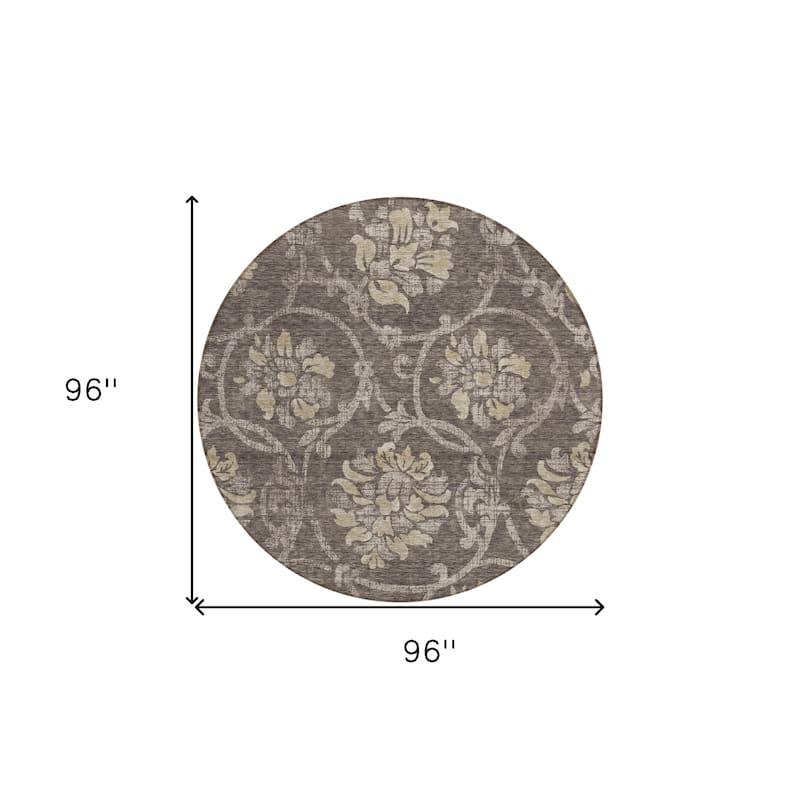 HomeRoots Floral Traditional Rectangle Outdoor Rug